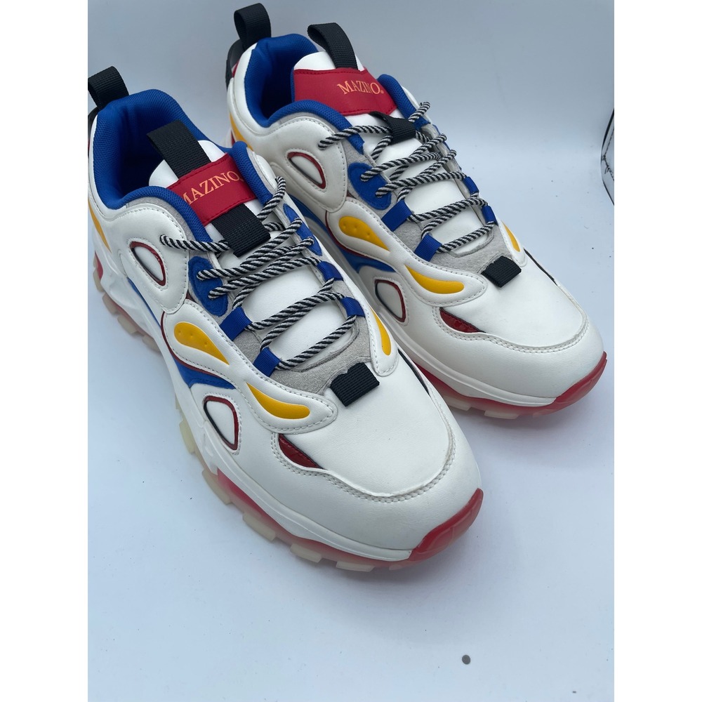 Mazino Augen-007‎ Mens White Multi Color Chunky Streetwear Sneakers Size 14 NEW